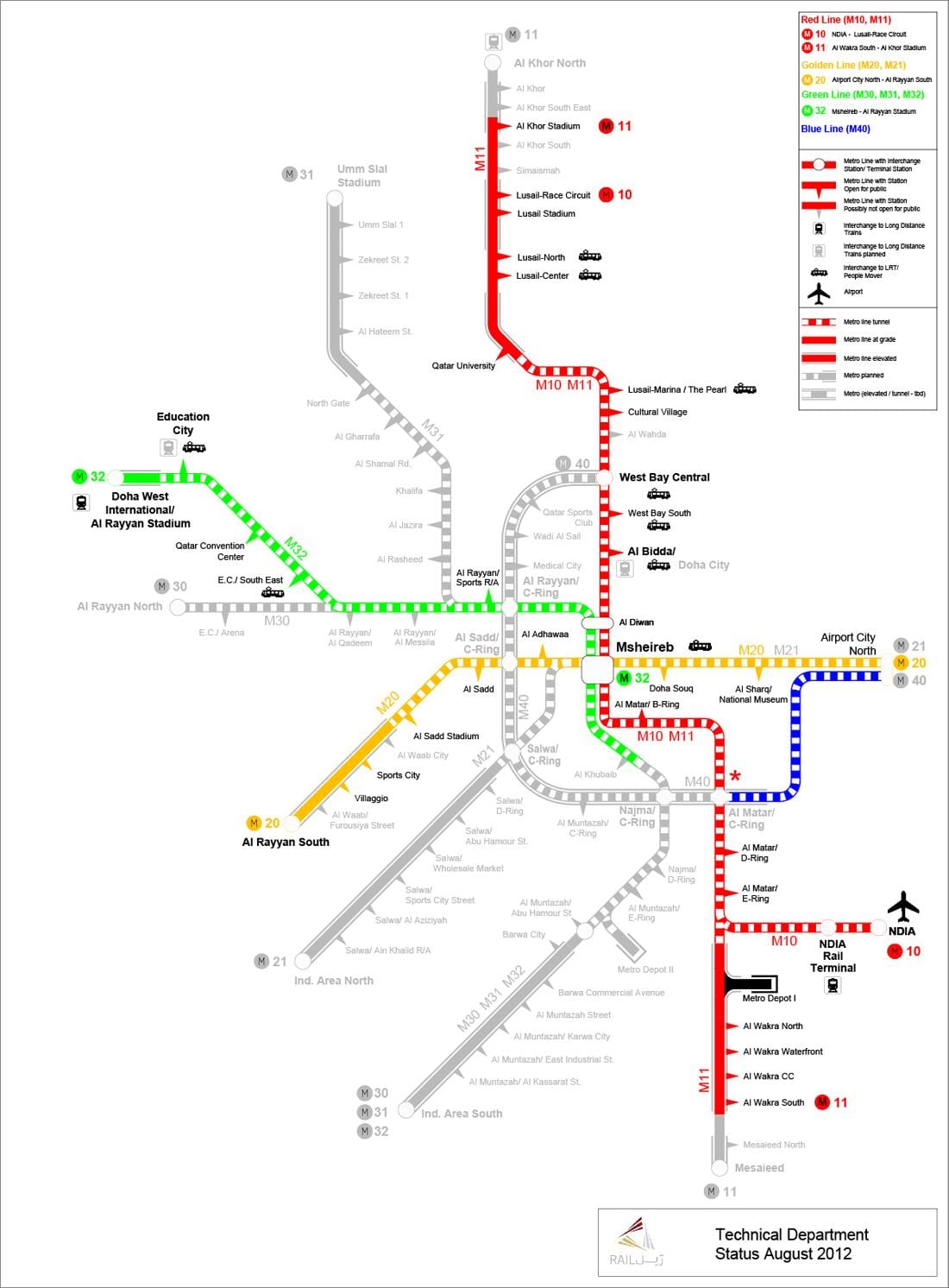 katar metro zemljevid