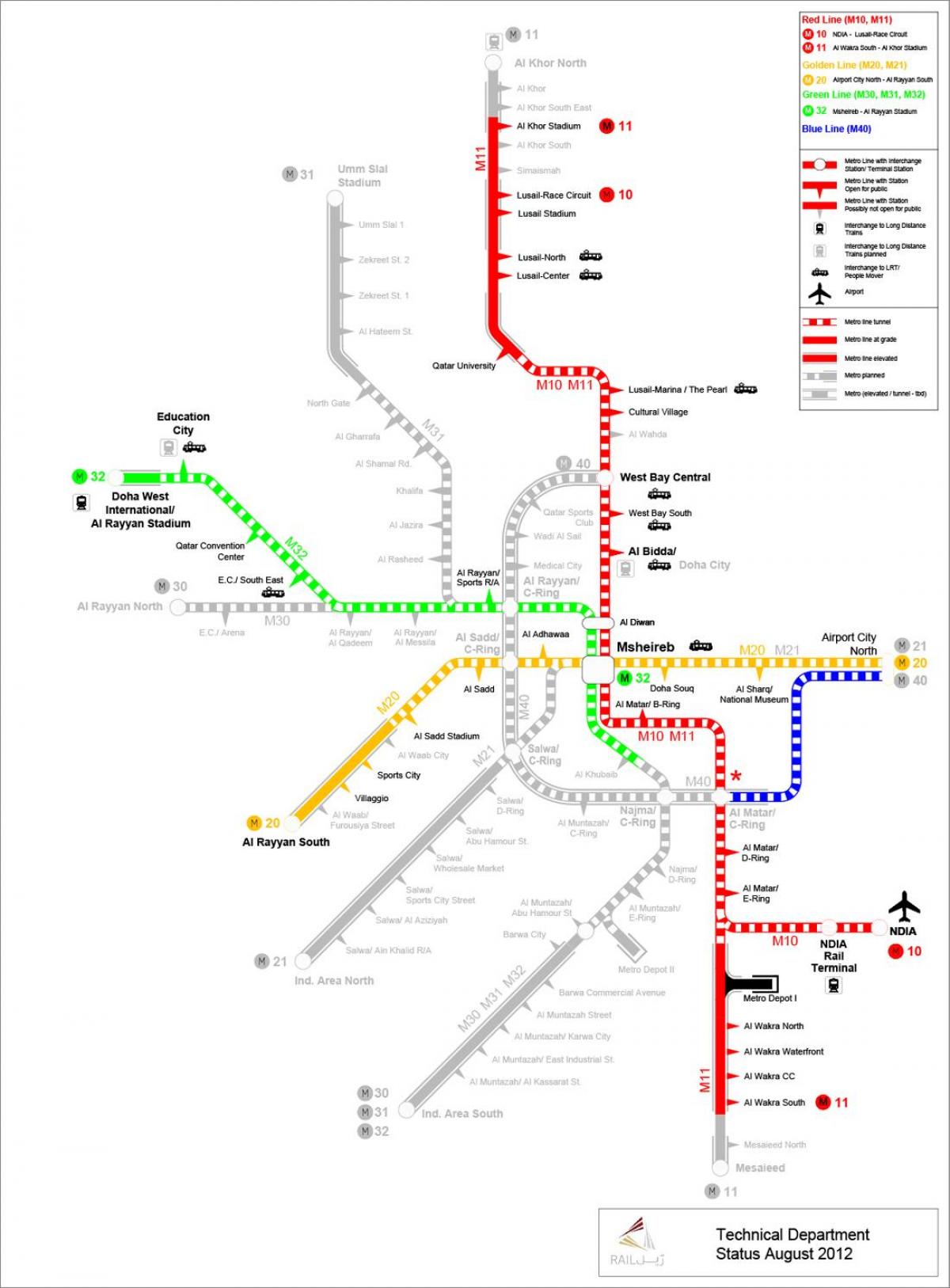 katar metro zemljevid