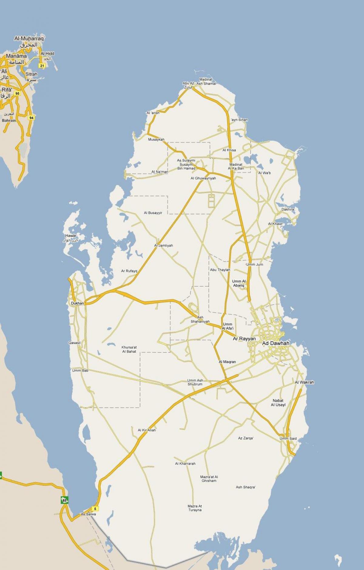 zemljevid, ki prikazuje katar