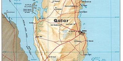 Katar celoten zemljevid