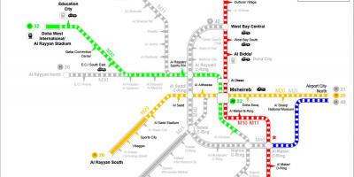 Katar metro zemljevid
